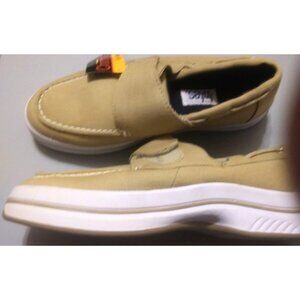 NEW Totes Chromatics men size 10 tan  canvas casual comfort boat shoes 57681